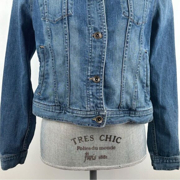 Ralph Lauren Women’s SZ Medium Petite Classic Blue Denim Jean Jacket Casual - Picture 3 of 15